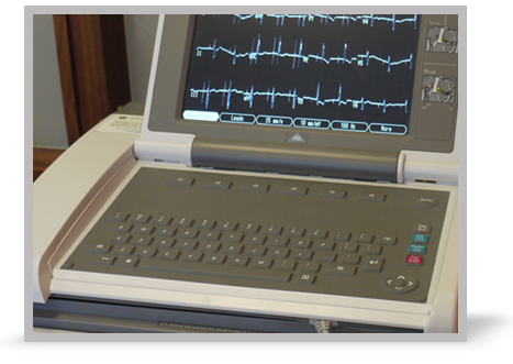 A picture of an ECG machine.
