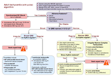 This is the tachycardia algorithm. Please refer to figure 11.1 on page 107 of the ALS manual.