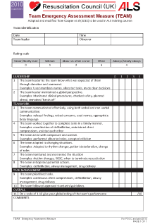 TEAM Emergency Assessment Measure