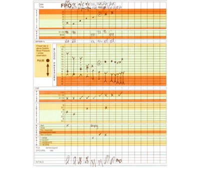 <p>A sample patient observation chart.</p><p></p>